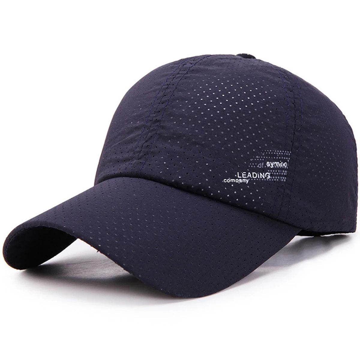 

Unisex LEADING Letter Print Breathable Quick Drying Baseball Caps Spring Summer Outdoor Adjustable Casual Hats Sunscreen Hat Cap тёмно-синий
