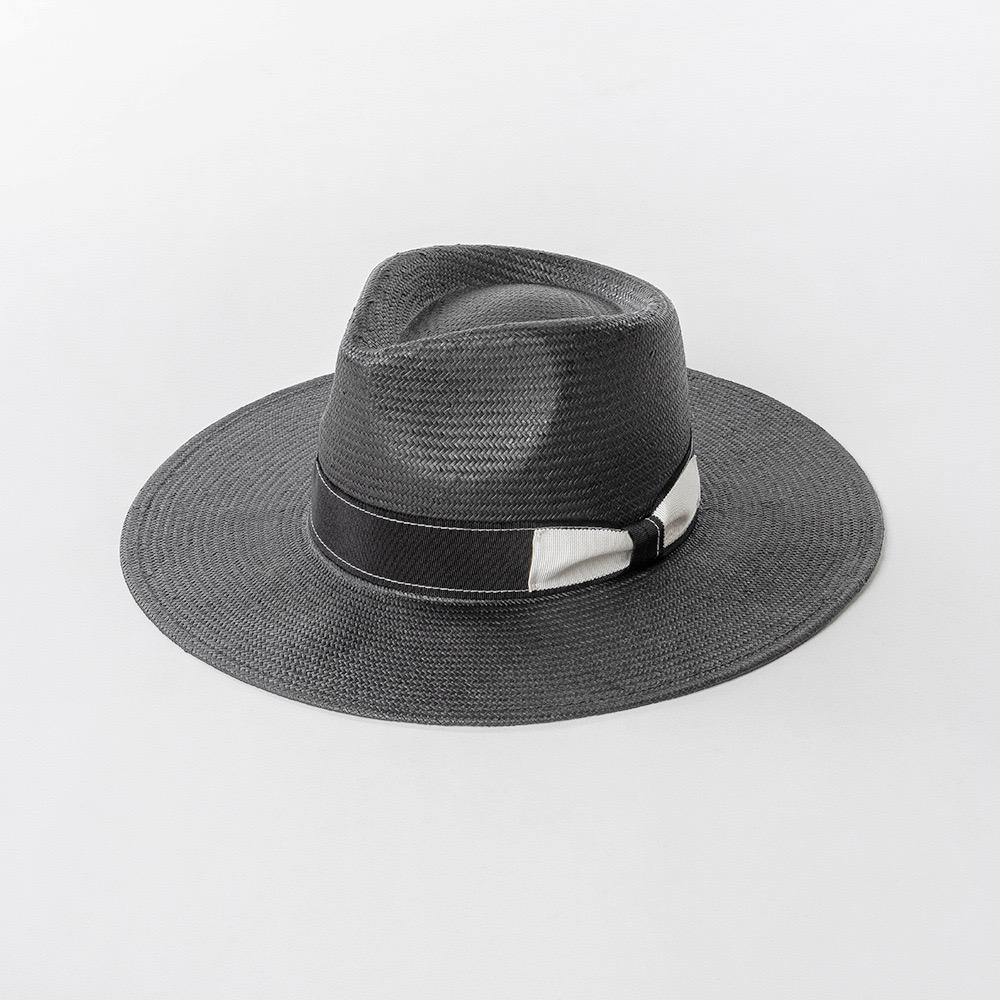 

Summer Fashion Classic Bow Handmade Jazz Hat For Women Outdoor Travel Sun Hat Black White Men Caps Designer Hats High Quality 54-58cm чорний
