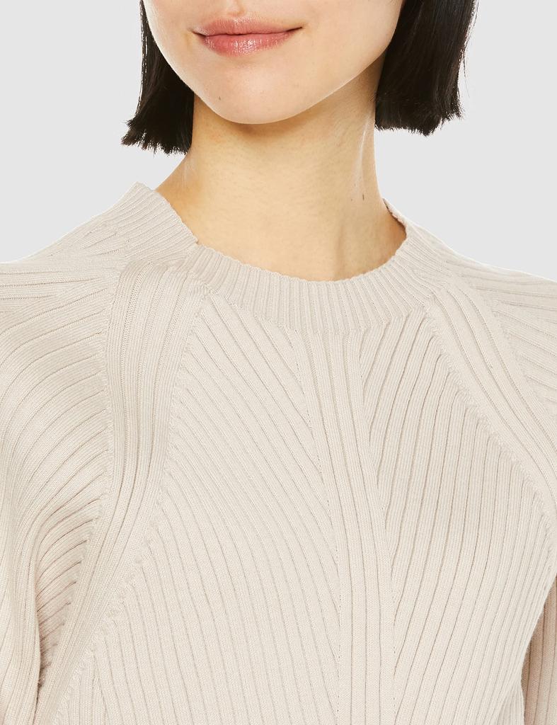 FRAY Mixed Rib Pullover FWNT231097 BEG F I.D. Women's
