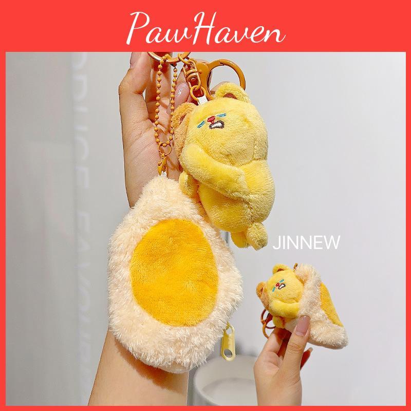 Jídlo Rozkošný Plyšový Párty Přívěsek na Klíče Peněženky s Roztomilou Pizzou a Zvířecími Styly