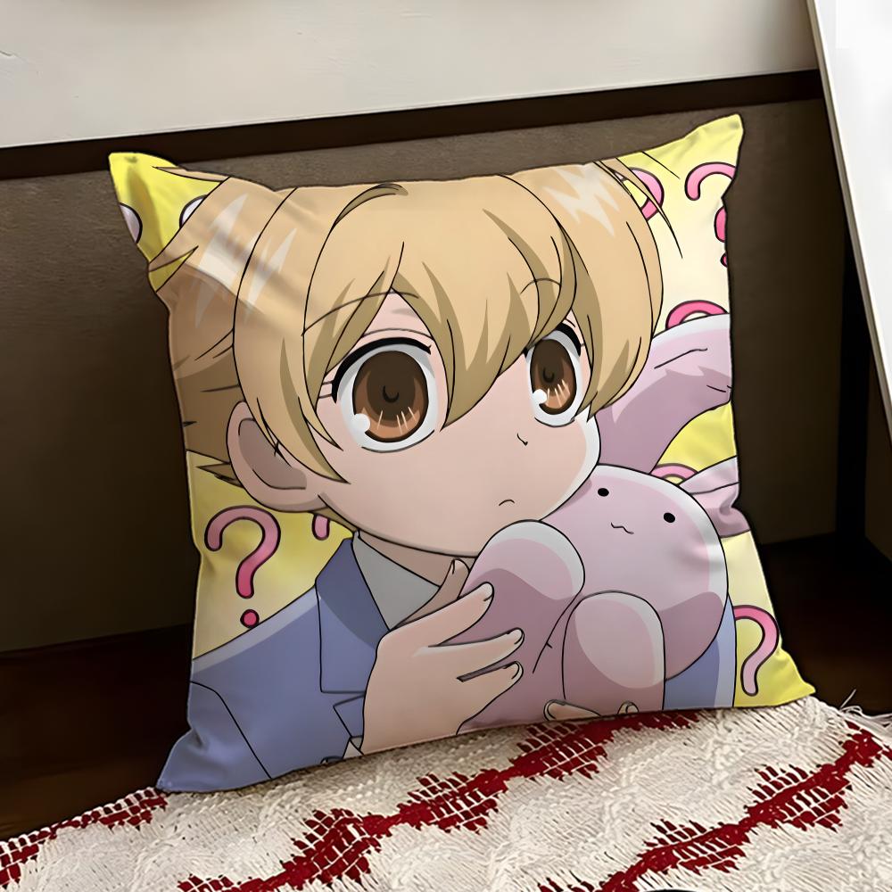 OOuran High SSchool Host Club Cushion Cover Reversible Soft Durable Pillow Cover Home Car MultiScene Use for Daily Comfort