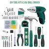 46 Pieces 4V Electric Screwdriver Set, Cordless Lithium Battery Drill & Electric Tool Kit for Household Use