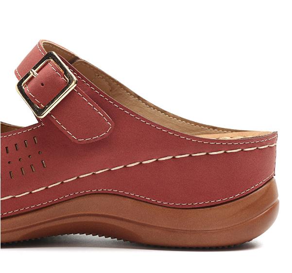 Модные летние босоножки женские из натуральной кожи с мягкой подошвой — фото 7