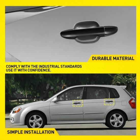 4x Black Exterior Door Handles For 2005-2009 Kia Spectra Driver & Passenger Side