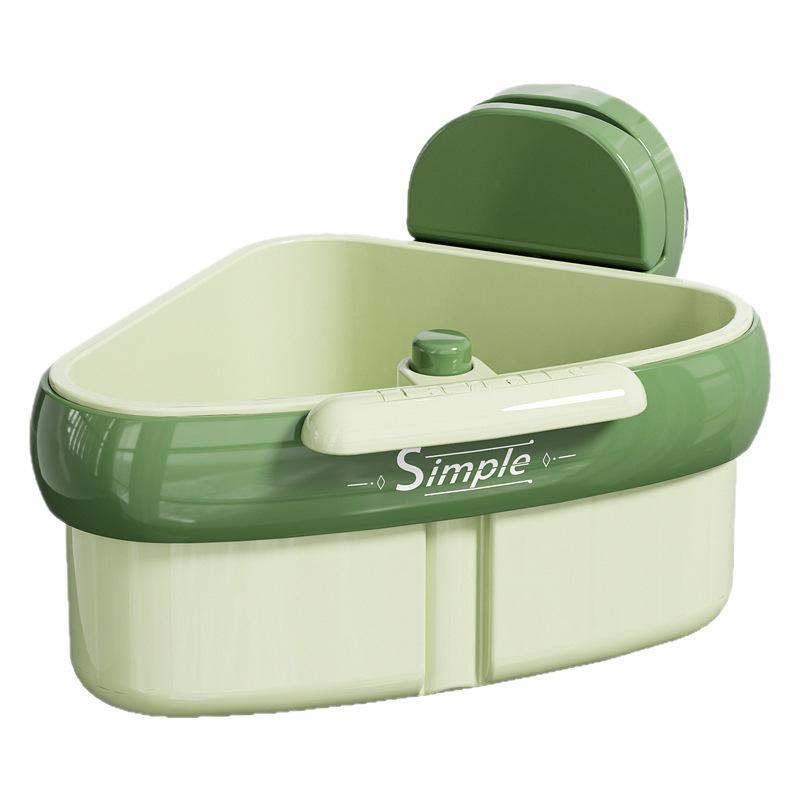 

1pcs Suction Cup Sink Corner Rack Corner Sink Strainer Sinks Trash Waste Catcher Press Automatic Dumping Sinks Drainer Basket зелёный
