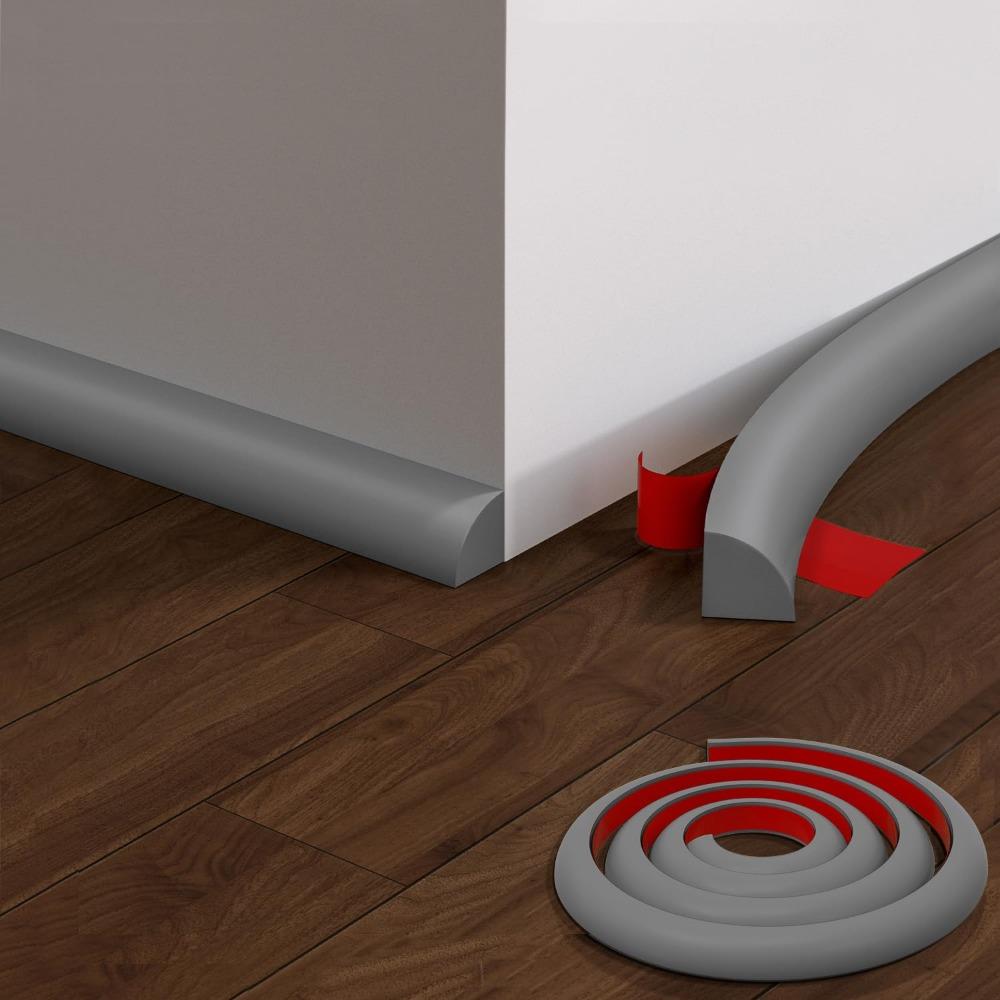 Peel and Stick Quarter Round Molding Wall Corner Protection Floor Shoe Molding  Staircase