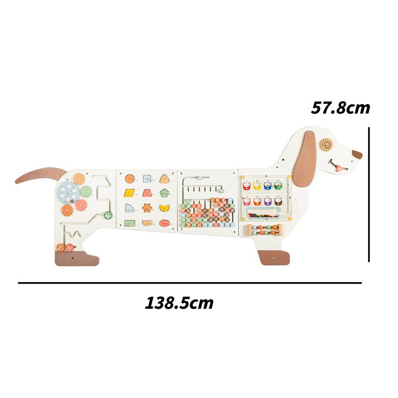 Montessori Wall-Mounted Wooden Color Maze Game for Kids