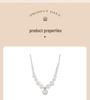 Luxurious S925 Sterling Silver Clavicle Necklace with Crushed Silver and French-Style Round Imitation Pearls.