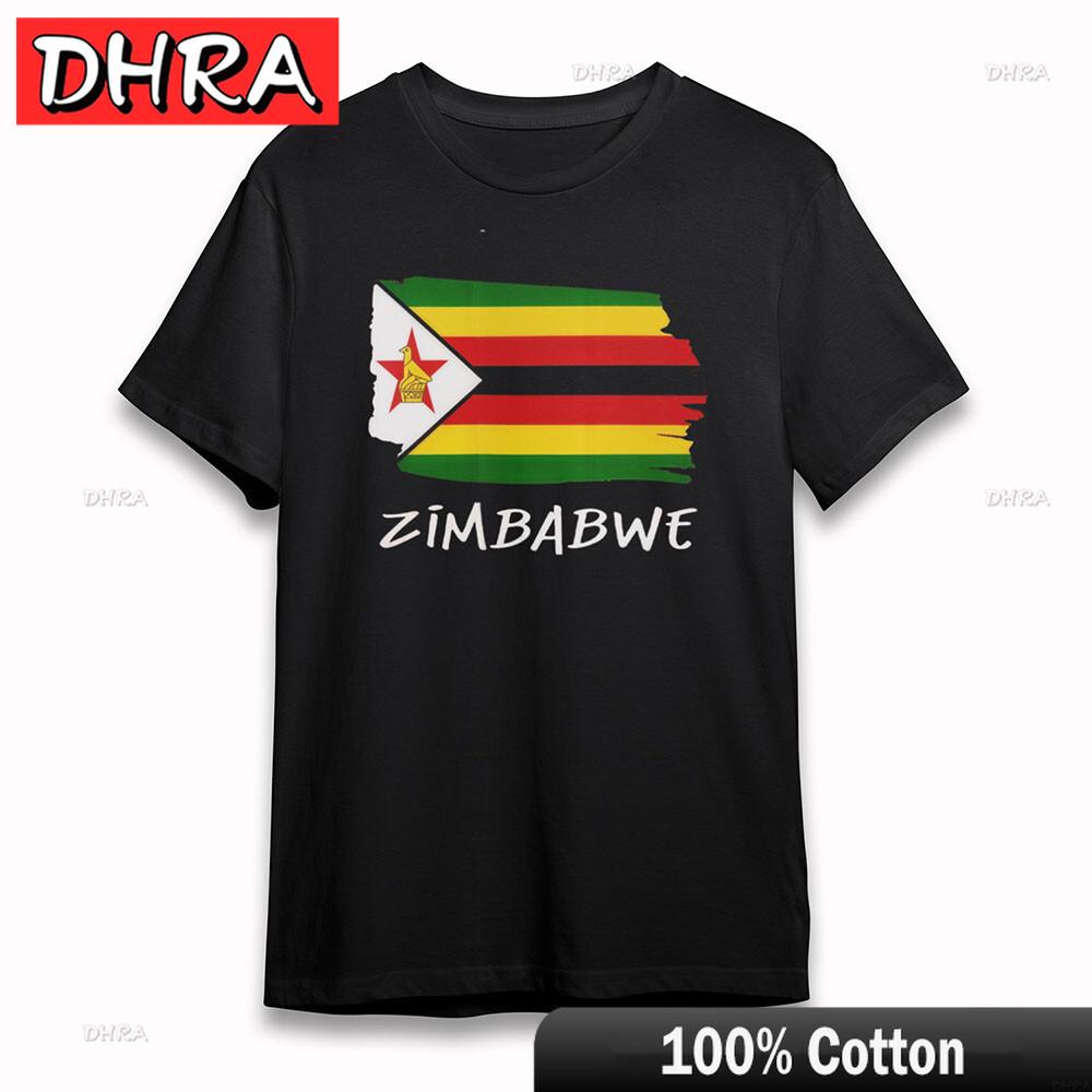 Unisexs Cotton Classic TShirt Zimbabwe National Symbol Tee Short Oversize Black Tops for Summer TShirt Hombre Customized 4XL