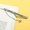 1pc Stainless Steel Bookmark I AM READING Reading Engraved Tassel Pendant Bookmark Graduation Birthday Gift Stationery