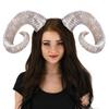 Bend Halloween Ox Horn Headband Long Gothic Cosplay Headpiece Funny Demon Evil Hair Hoop