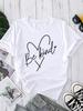 (Asian Size) Short Sleeve T-shirts Letter Love Heart Trend Women's Clothing Print Fashion Female Casual Top T O-neck Graphic Tee