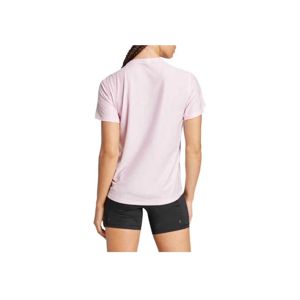 adidas Womens Own The Run T-Shirt Clear Pink Women Streetwear JD6433