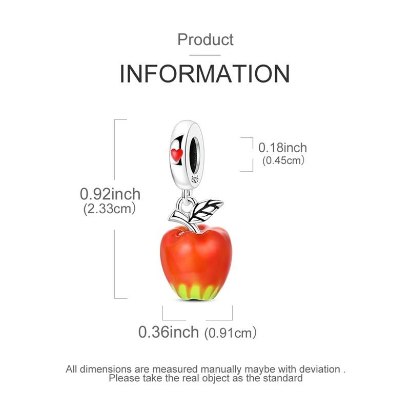 copper ColorChanging Enamel Apple Charm Pendant Compatible With Authentic Charm Bracelets Women Do It Yourself Jewellery Gift