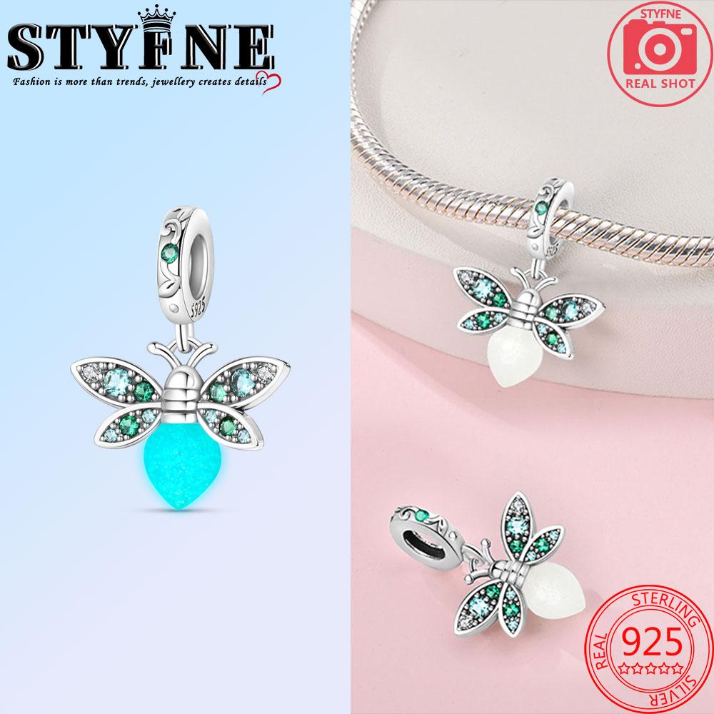 Copper Luminous Charm Green Firefly Chameleon Dragon Balls Suitable For Original Bracelet Diy Gifts Beautiful Jewelry