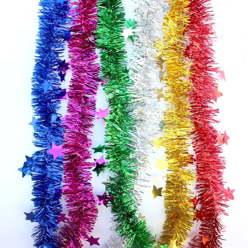 2m Plastic Beautiful Star Streamers In Diverse Colors For Holiday Party Decorations