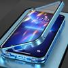 Przezroczyste Metalowe Magnetyczne Dwustronne Szklane Etui z Naciskiem 360° Pełna Ochrona dla iPhone 16e 16 Pro Max 14 13 12 15 Pro Max