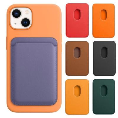 Leather Card for Magsafe Wallet Magnetic Pouch ID Card Holder for IPhone 12 13 14 Pro Max Back Case Card Pocket Slot