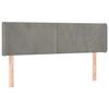 VidaXL Tête de Lit à LED Meuble de Chambre à Coucher Accessoire de Lit Double Tête de Cadre de Lit Intérieur Gris Clair 3123004
