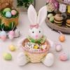 Candy Basket with Lovely Rabbit Pattern Holiday Decoration Perfect Gift Box for Easter Celebrations Candy Storage Hamper