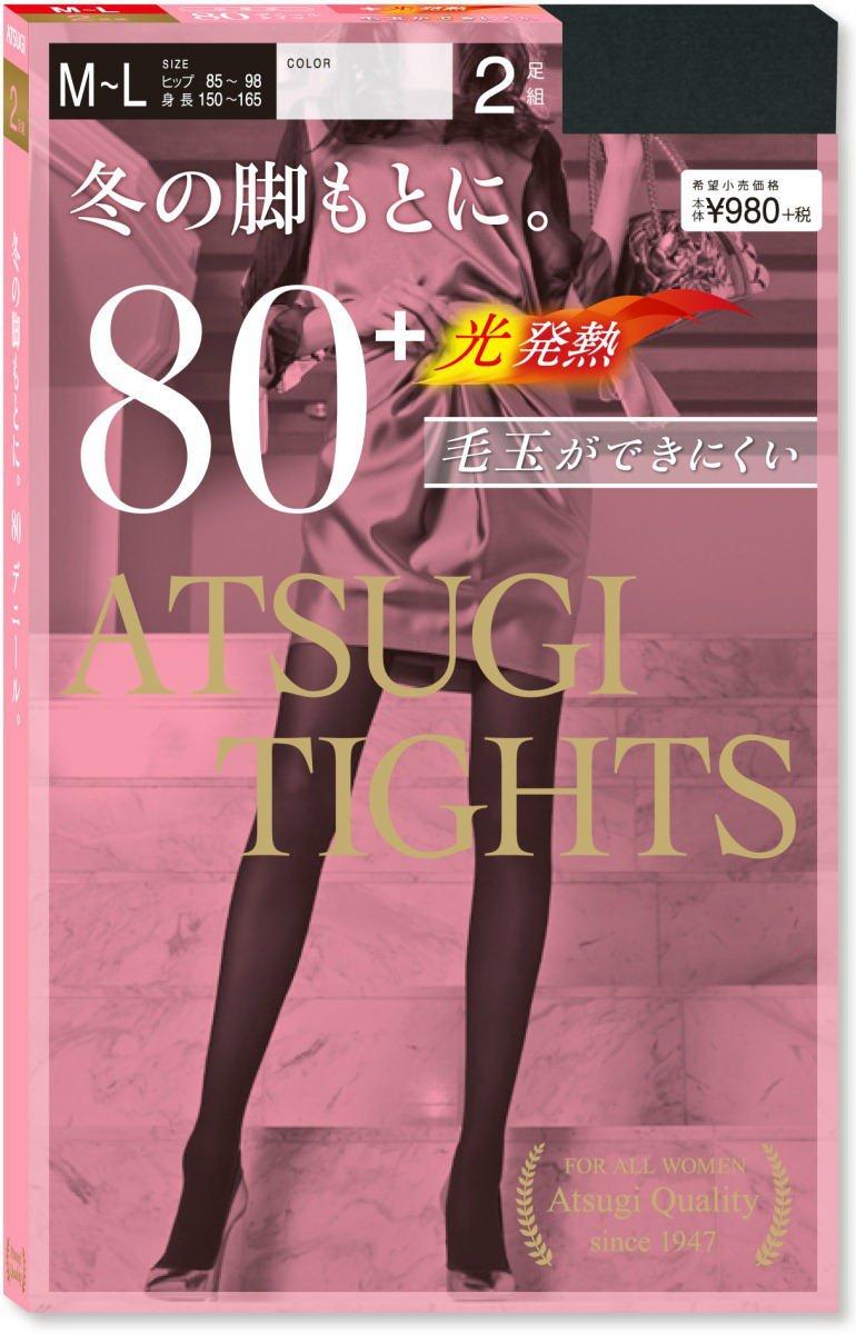 

Atsugi 80D 80 Набор размеров к японским размерам Колготки, Денье, 2, Женские, Черный, M-L (эквивалент ML) (FP98812P) чёрный