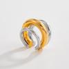 Stainless Steel C-shaped Ear Clip Silver Chunky Triple Ring Clip Hip Hop Gold Jewelry Wear