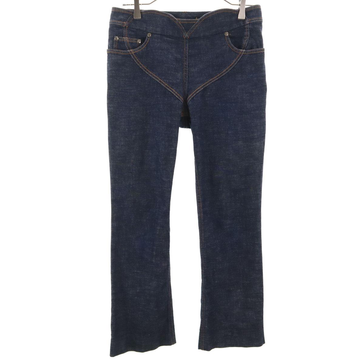 

YVES SAINT LAURENT made in Italy Flare denim pants RIRI Zip Heart Jeans Women Used