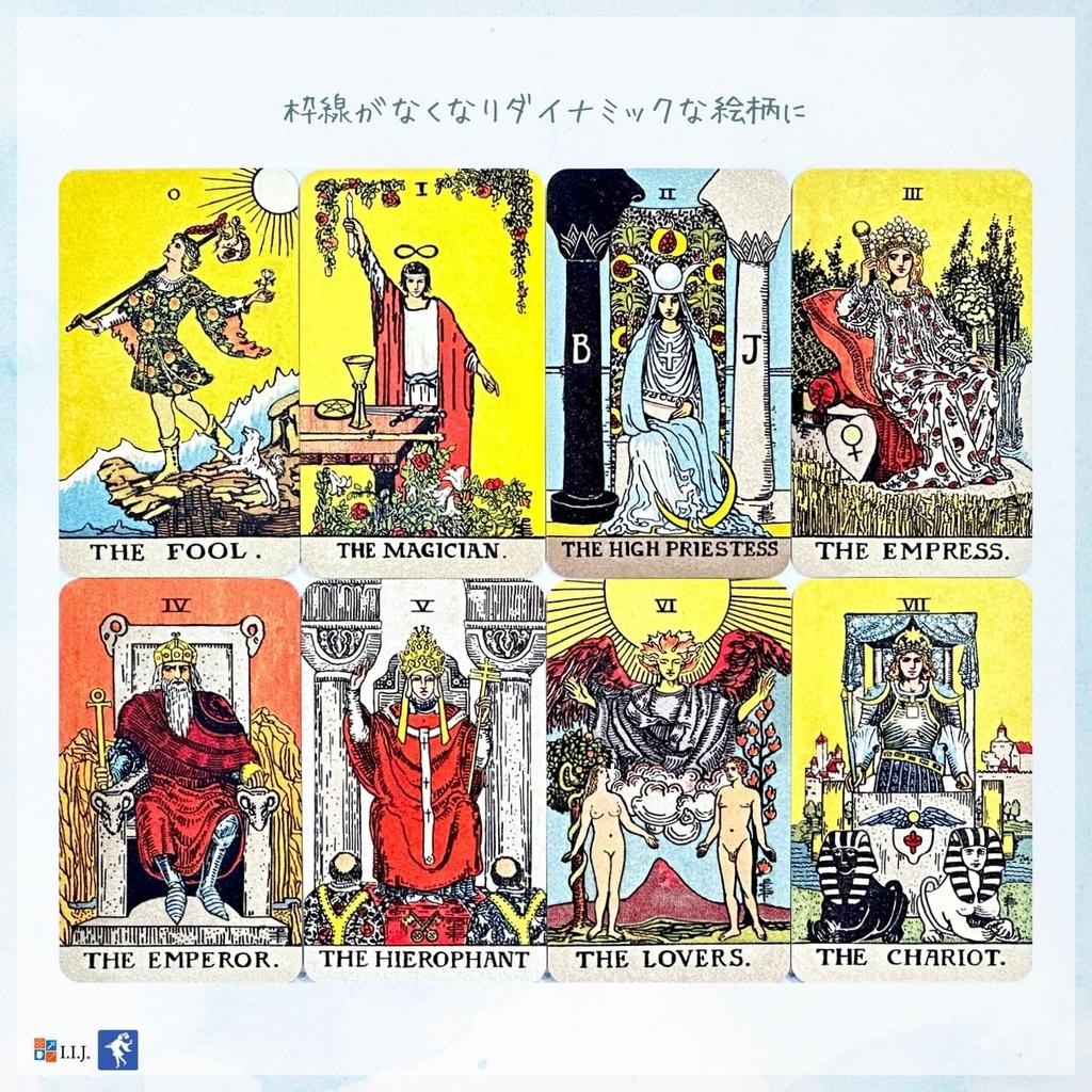 Tarot Borderless Miniature Edition Tarot Waite Miniature Tarot Includes Japanese Instruction Authentic Product I.I.J. Smith-Waite Deck, Edition,