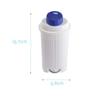 HEIYE Replacement Water Filter Cartridges for DeLonghi DLS-C002 Automatic Coffee Machine, 2 PCS, Compatible with Activated Carbon Fabric Softeners