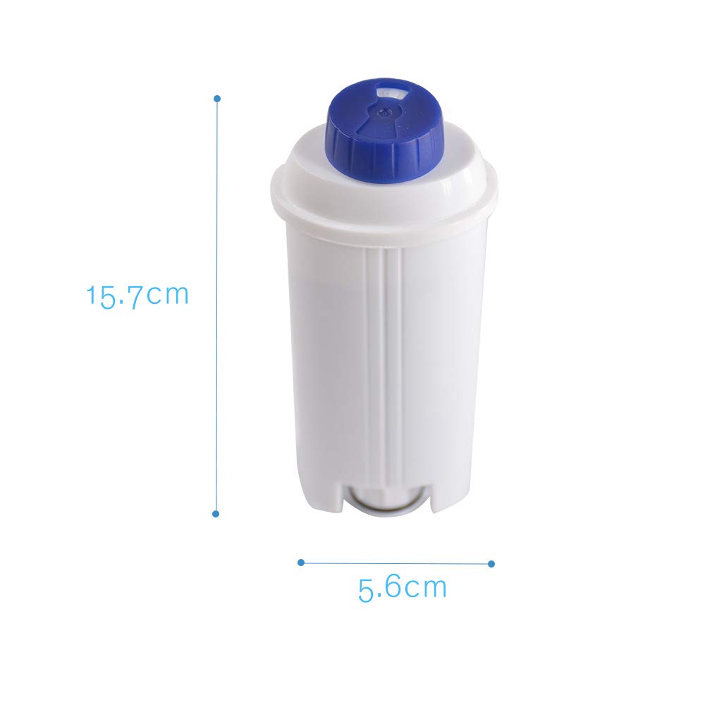 HEIYE Replacement Water Filter Cartridges for DeLonghi DLS-C002 Automatic Coffee Machine, 2 PCS, Compatible with Activated Carbon Fabric Softeners