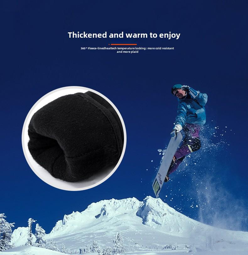 Mănuși de Snowboard de Iarnă: Mănuși de schi de exterior rezistente la vânt, impermeabile, călduroase, compatibile cu ecran tactil