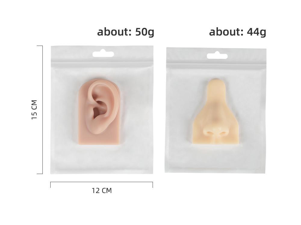 Silicone Ear Model for Light/Dark Skin Tones - Soft Ear Model for Ear Picking Practice