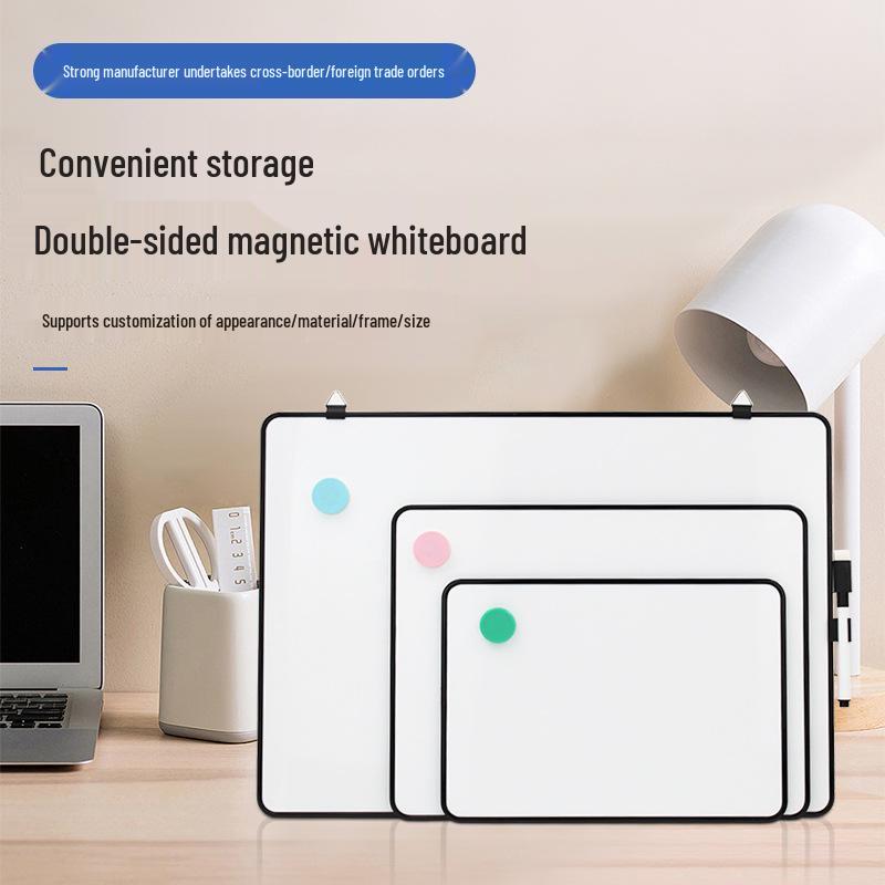 Double-Sided Magnetic Erasable Whiteboard: Ideal for Kids' Handwriting, Teaching, Memo, and Drawing.