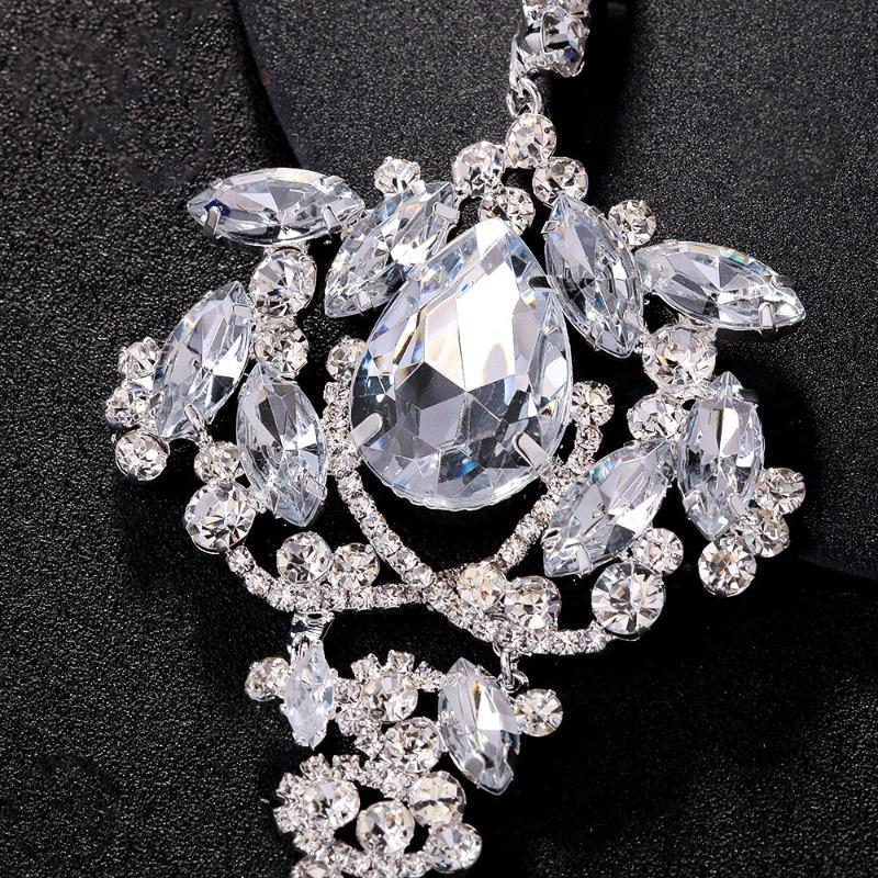 Water Drop Fringed Earrings Personalized Exaggerated Rhinestone Earrings Retro Accessories Women's Earrings