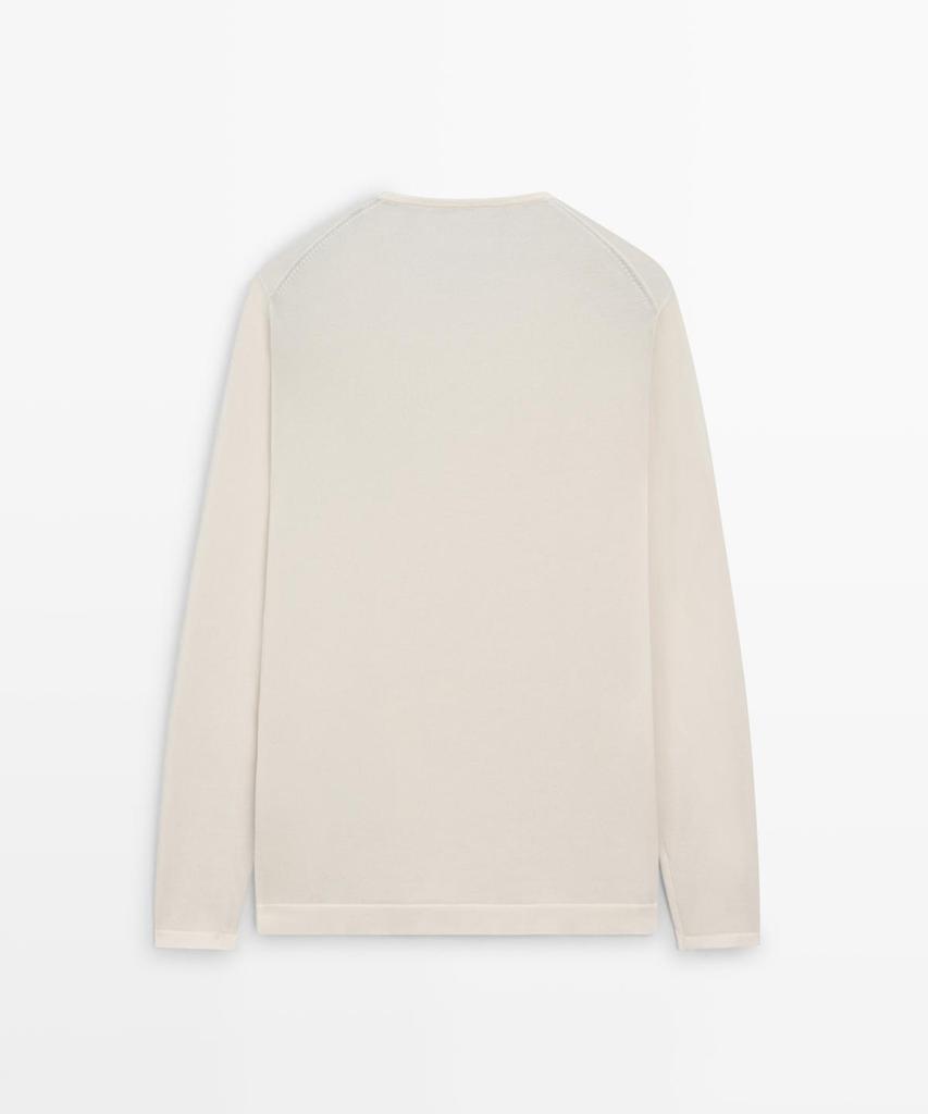 Masimodutti Cotton Round Neck Knit Sweater