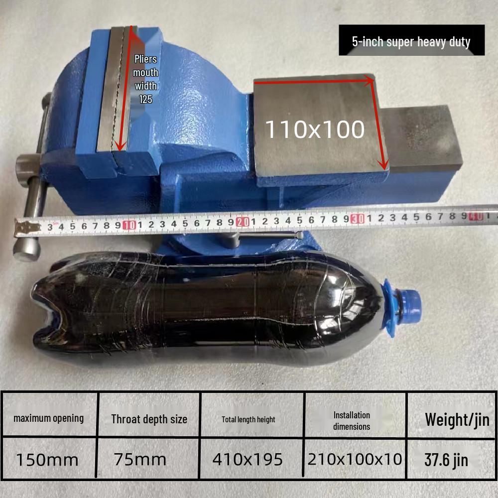 Industrial Heavy-Duty Bench Vise with Anvil - Available In Sizes 4" To 16"