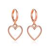 Simple Design Classic Hollow Heart Drop Earrings for Women New Brand Fashion Ear Cuff Piercing Dangle Earring Gifts