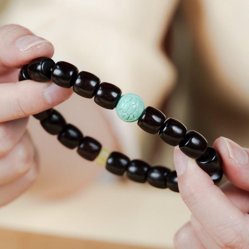DIY Indian Rosewood Straight Cut Bracelet New Chinese Style Unisex Jewelry Daily Wear