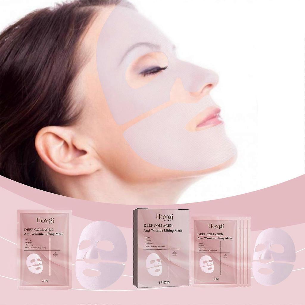 Hoygi Collagen Anti-Wrinkle Moisturizing Mask (Box Set) Brightens, Rejuvenates And Nourishes Every Inch Of Skin With A Lustrous Moisturizing Mask