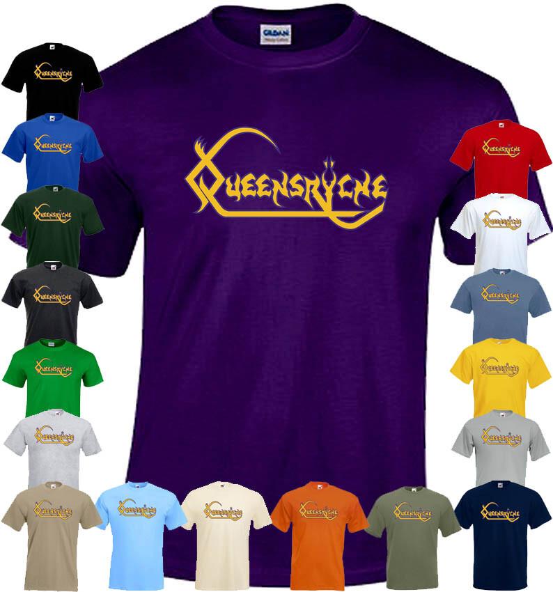 

26 Queensrÿche logo v1 T shirt red yellow olive black heavy metal all sizes S-5XL Unisex T-Shirt XXXL