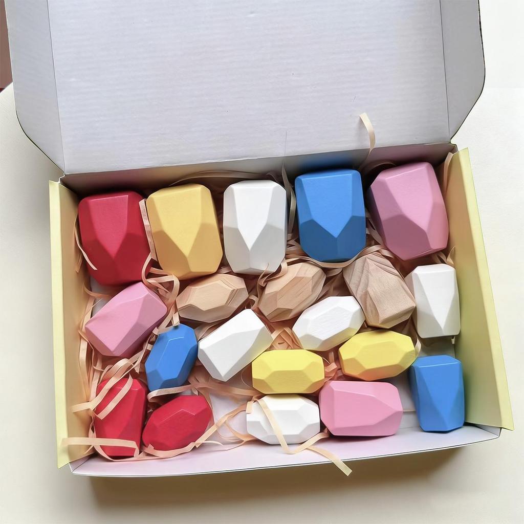 Montessori Stone Stacking Educational Puzzle Blocks for Girls – Early Learning Gift