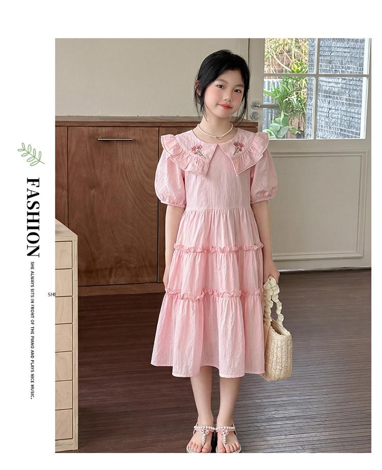 Girls' dress summer dress 2026 new children's college style dress summer girls super beautiful princess dress