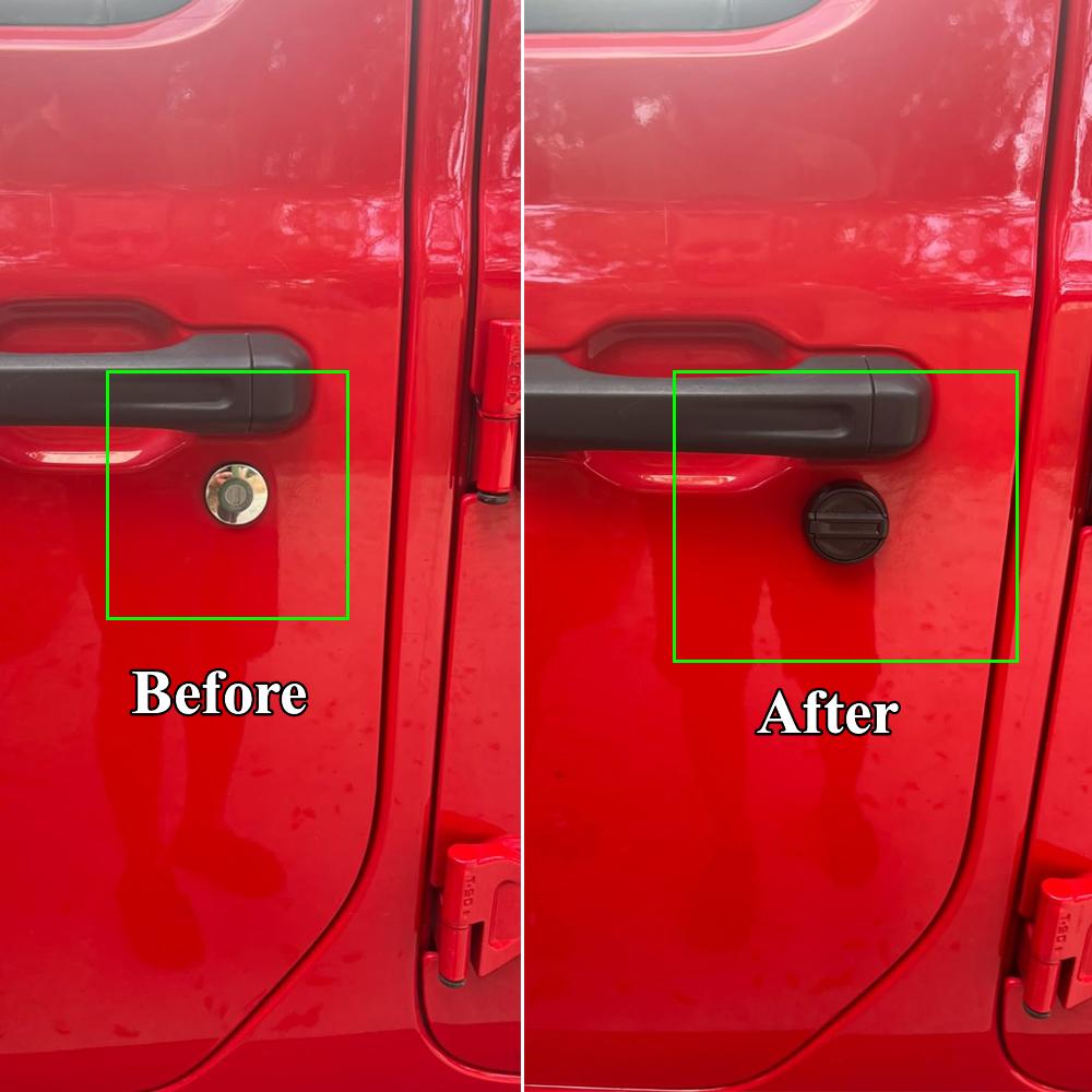 Car Door Key Jack Trim Door Lock Keyhole Key Socket Cover for Jeep Wrangler TJ JK JL Gladiator JT 1997-2026 Exterior Accessories