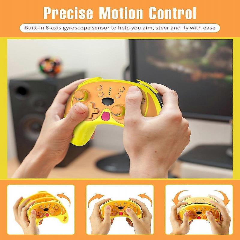 Wireless Gamepad Compatible with Nintendo Switch/Switch Lite/Switch OLED, Bluetooth Gamepad, Screenshot - Yellow Dog