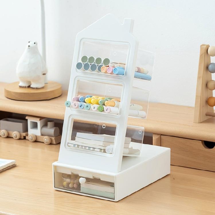 Desk Pen Pencil Holder Office Home Decorations Desk Brush Pen Holder Pen Container Desktop Ornament Pencil Storage Shelf