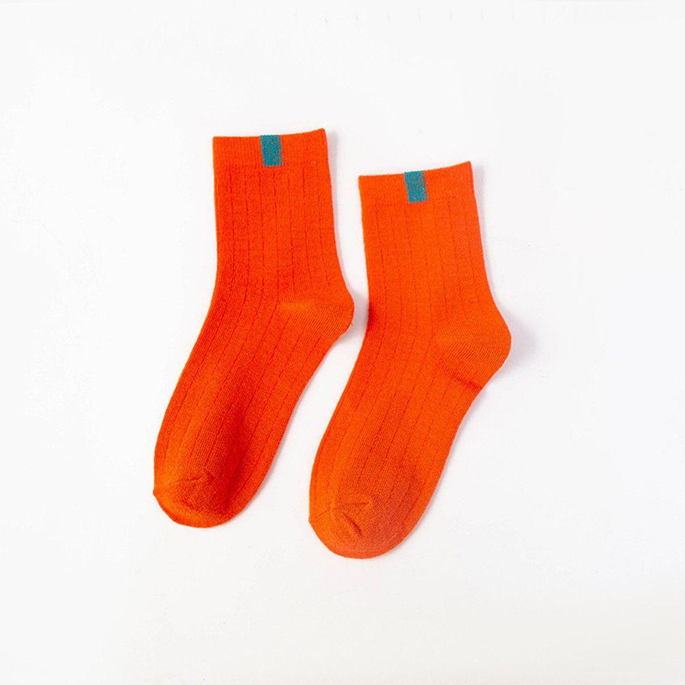 Japanese Stripes Autumn and Winter One Size Solid Color Cotton Socks Couple Socks Sports Socks