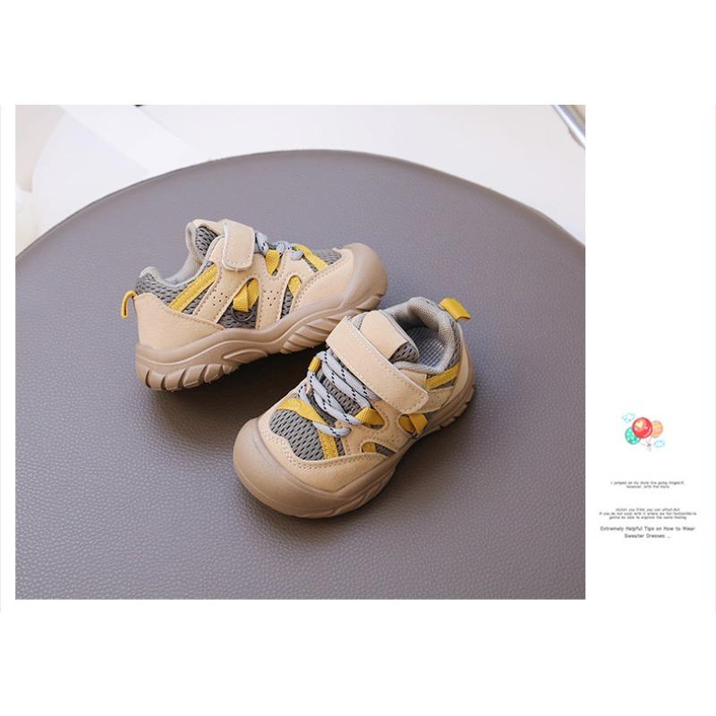 Children's sports shoes spring and autumn new boys anti-kick shoes breathable mesh girls non-slip and wear-resistant running shoes