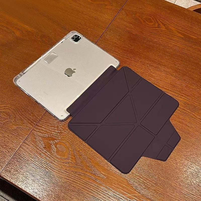 Case Magnetic for IPad Air 11th 11 4 5 10th 10.9 9.7 Cover IPad 7th 8th 9th Gen 10.2 3 10.5 11 with Y-Shaped Fold Clasp Funda