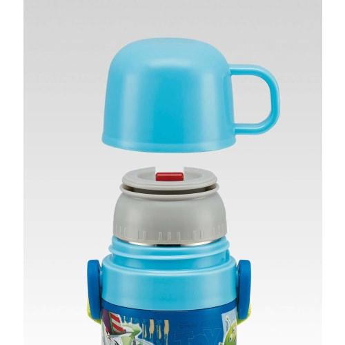 Skater Kids' 2-Way Stainless Steel Water Bottle with Cup, Toy Story 19 Disney Design, 430ml (SKDC4)