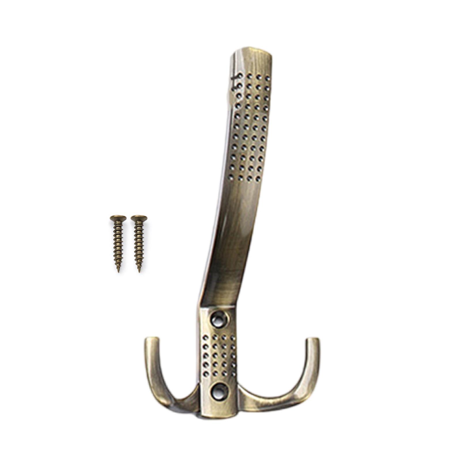 

Настенные крючки для одежды, металлический крючок с двумя зубцами, настенный крючок из цинкового сплава, вешалка для полотенец, для пальто, головных уборов, одежды, прочной 2